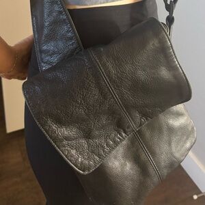 Black Leather Crossbody Bag